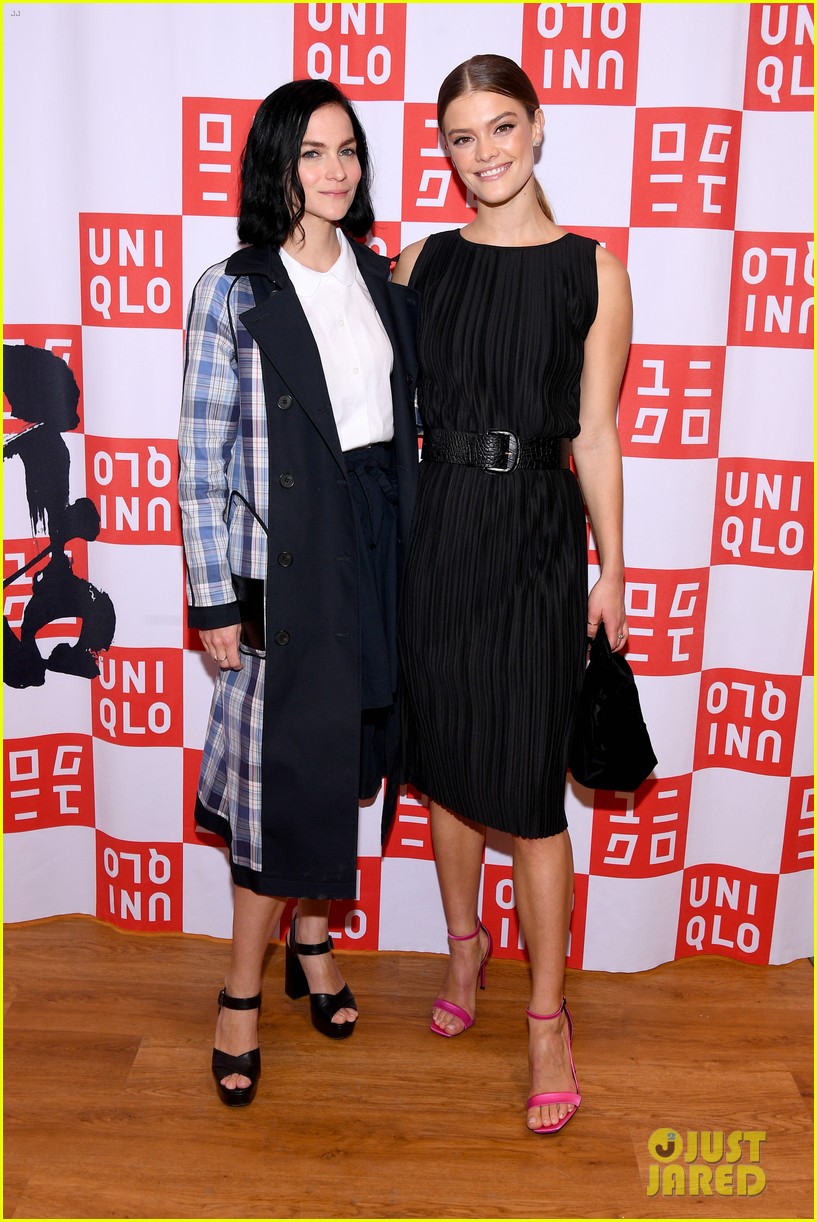 nina agdal attends opening of uniqlo at hudson yards 044257344