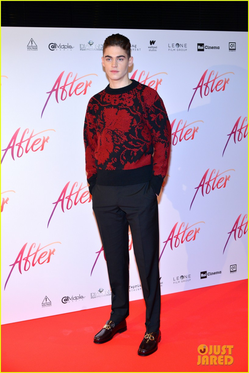 hero fiennes tiffin looks sharp at after photo call in milan 02