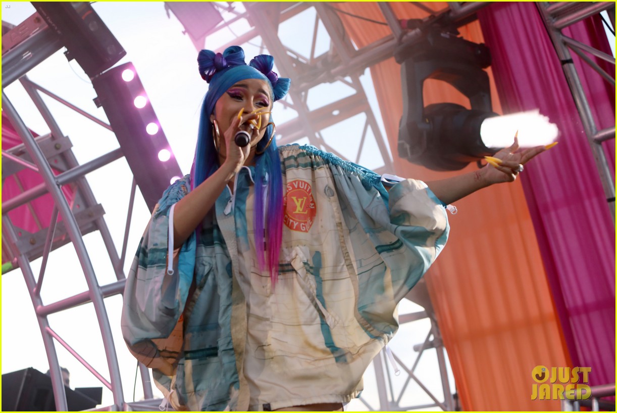 cardi b hits the stage at revolve party at coachella 094273145