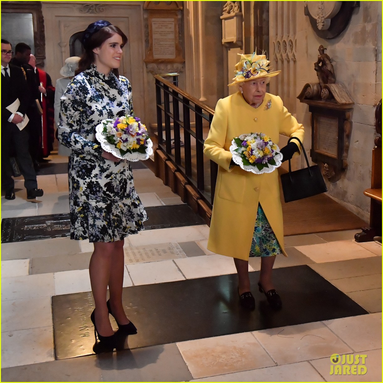 queen elizabeth joined by princess eugenie for easter coin ceremony 034274865