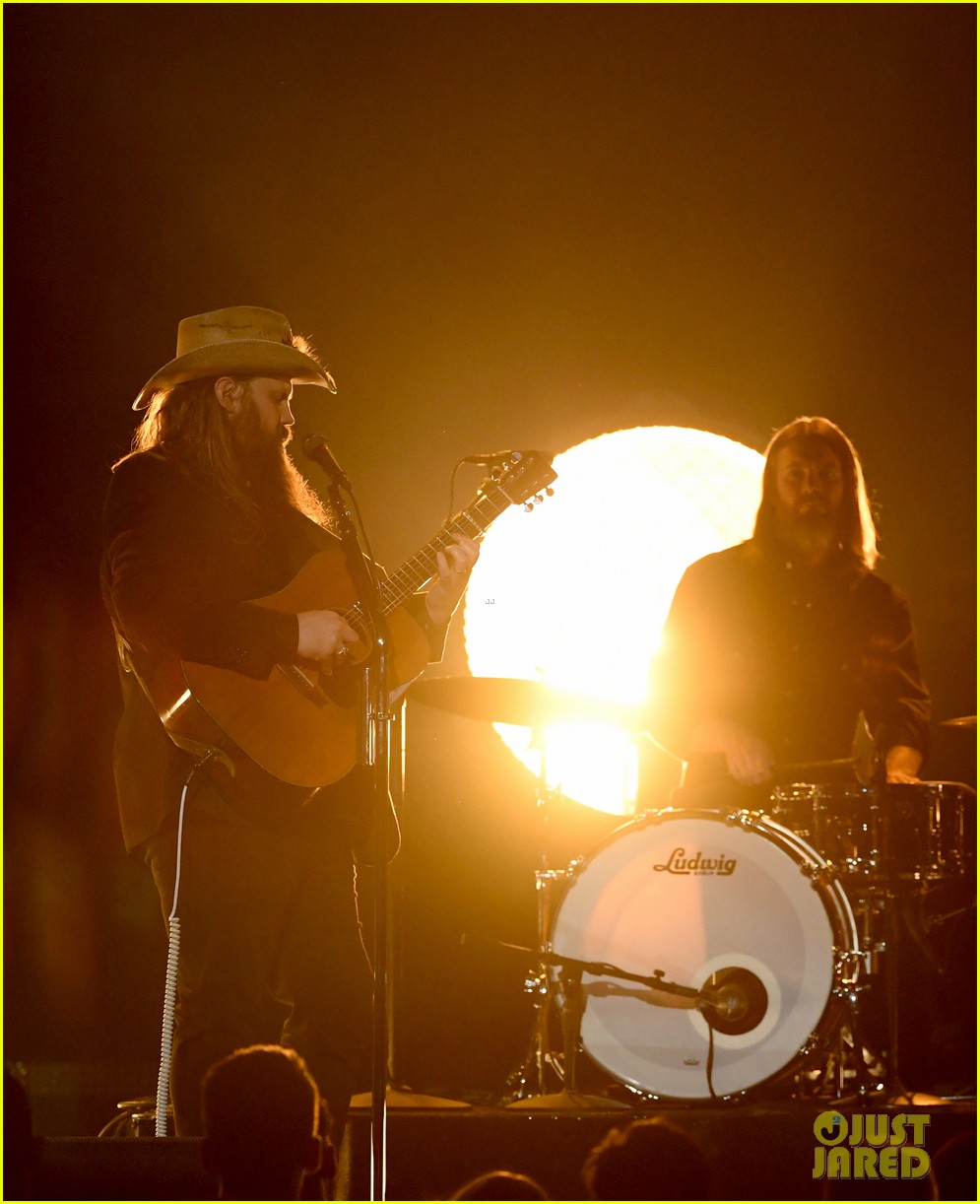 Chris Stapleton & Pregnant Wife Step Out for ACM Awards 2019