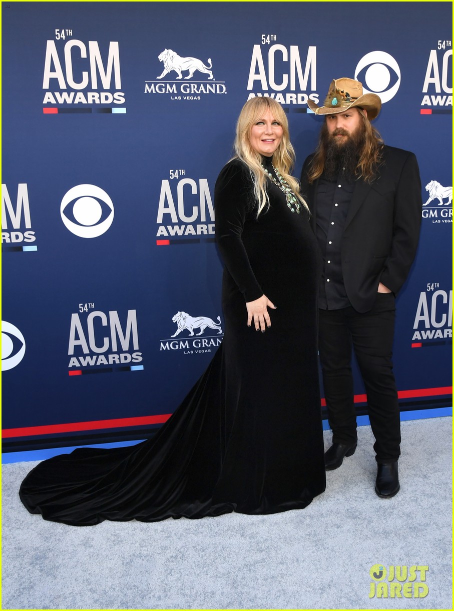 Chris Stapleton & Pregnant Wife Step Out for ACM Awards 2019