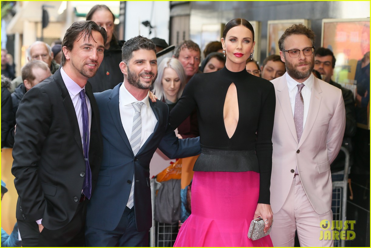 charlize theron seth rogen glam up for long shot london premiere 03