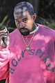 kanye west rocks bright pink outfit for day at the office 02