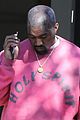 kanye west rocks bright pink outfit for day at the office 04