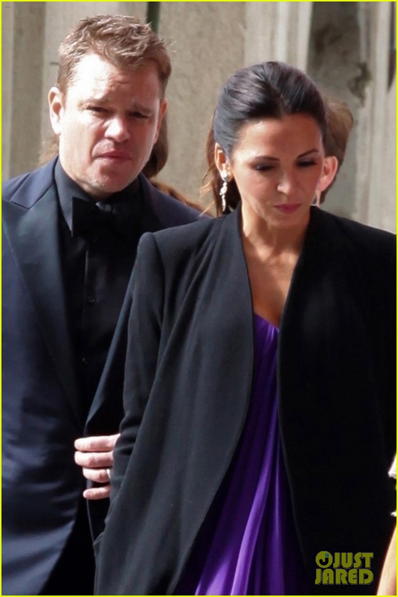 Matt Damon & Wife Luciana Step Out in Style for Dinner in Italy! Photo
