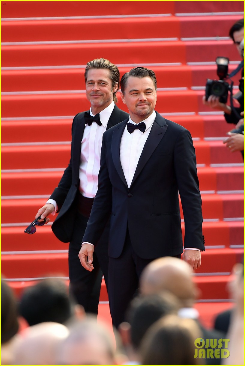 leonardo dicaprio brad pitt margot robbie hit cannes for once upon a time in hollywood 22