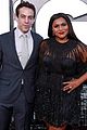 mindy kaling supported by novak late night premiere 14