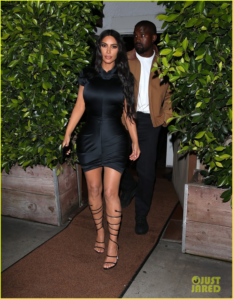 kim kardashian kanye west step out for dinner after welcoming psalm 14