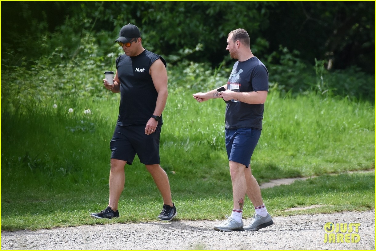 sam smith goes for a hike with trainer 204298293