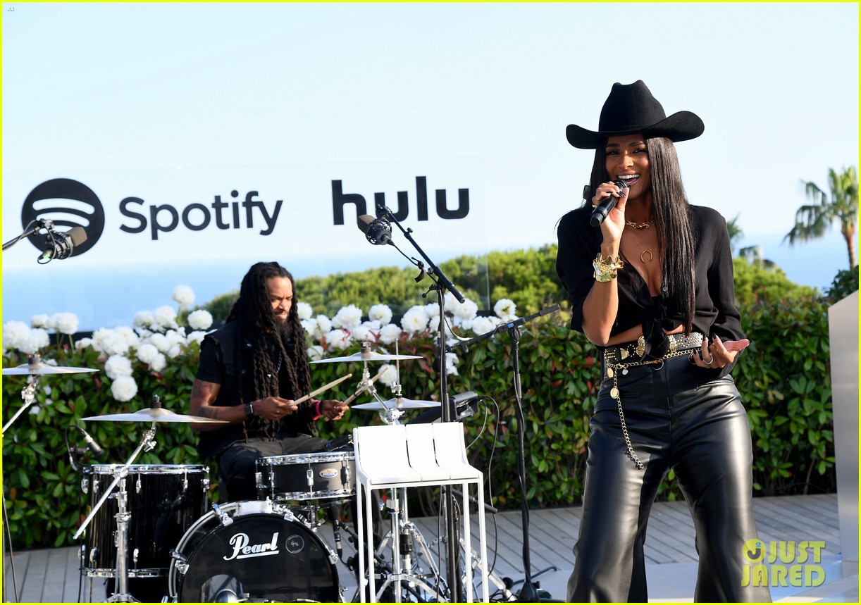 ciara gets support from russell wilson daughter sienna at spotify x hulu cannes party 074311570
