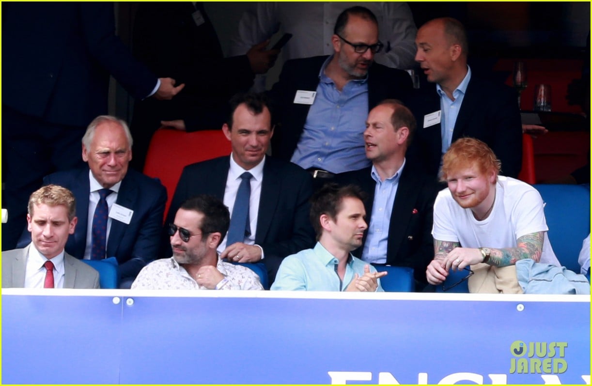 Ed Sheeran Sits Next To Prince Edward at England & Australia World Cup