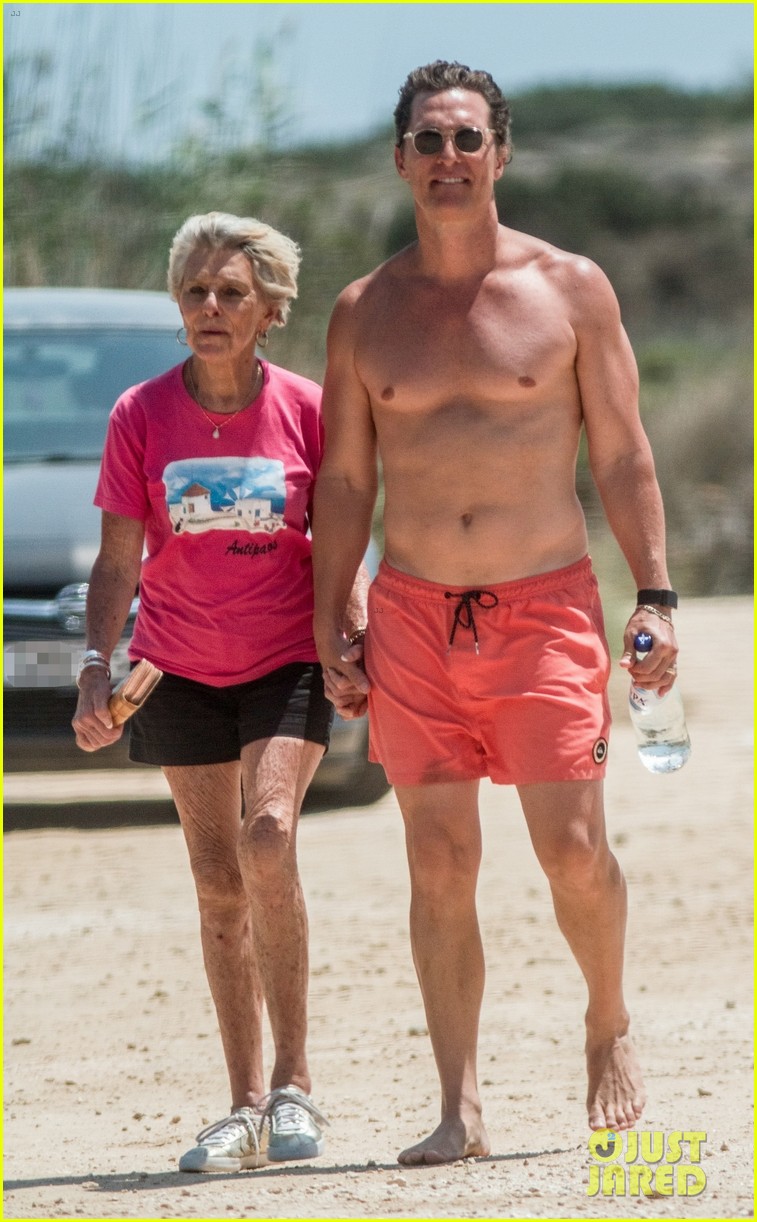 matthew mcconaughey and chet hanks go shirtless at the beach in greece 054315485