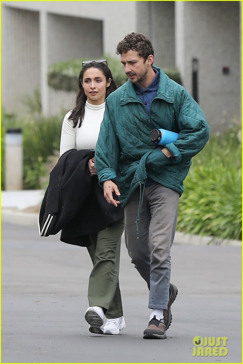 shia labeouf fka twigs on hold as he spends time with mystery brunette 07