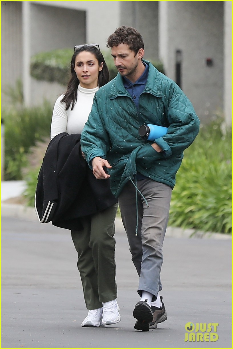 shia labeouf fka twigs on hold as he spends time with mystery brunette 09