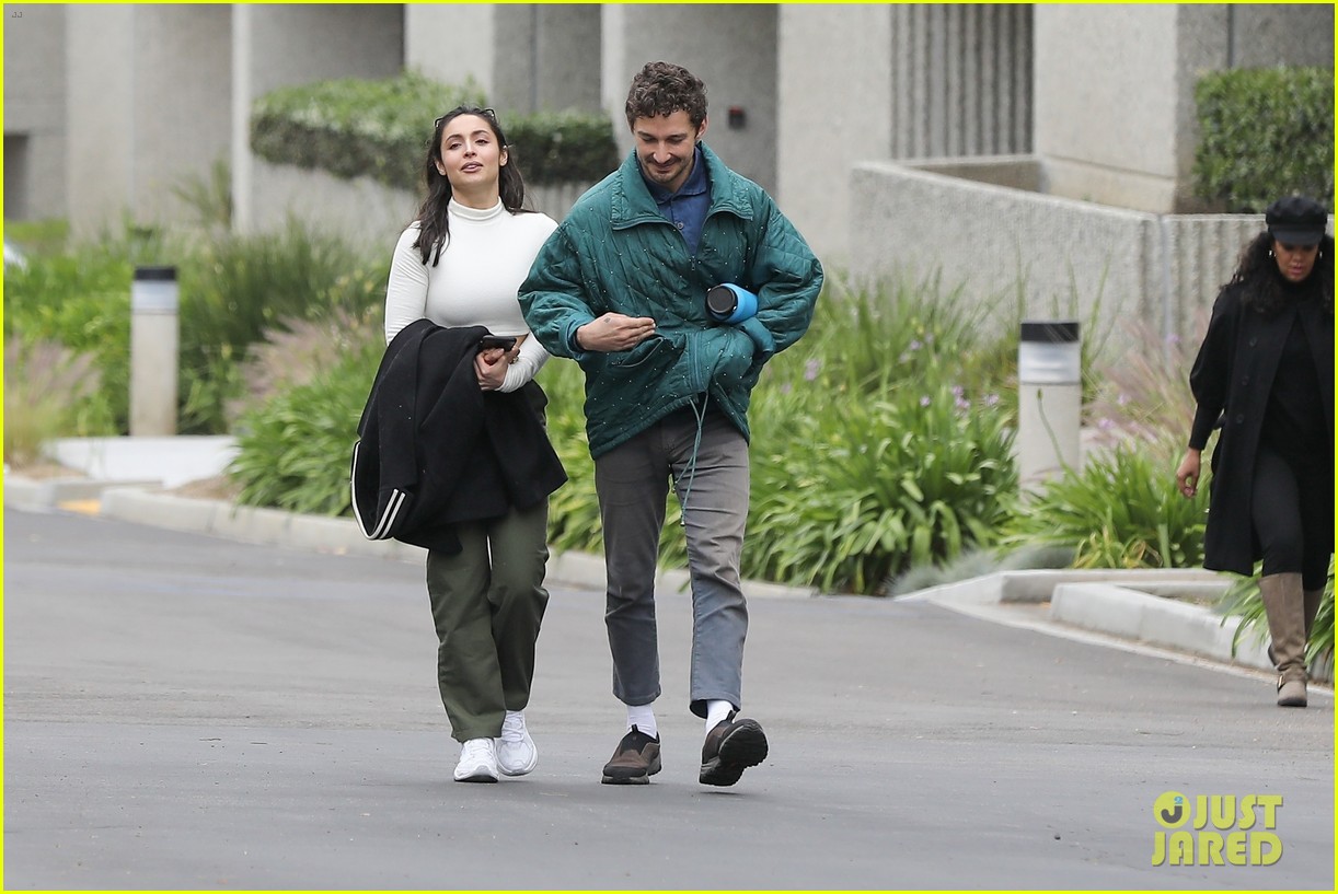 shia labeouf fka twigs on hold as he spends time with mystery brunette 104303545
