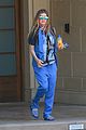 fergie rocks head to toe blue outfit for afternoon meeting 01