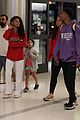 halle bailey family airport arrival pics 03