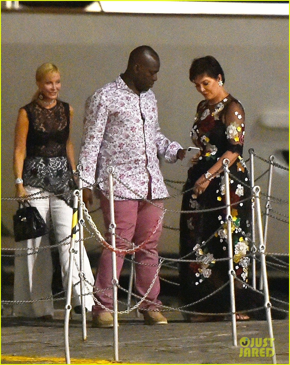 kris jenner and corey gamble keep it colorful on a yacht in saint tropez 044321220