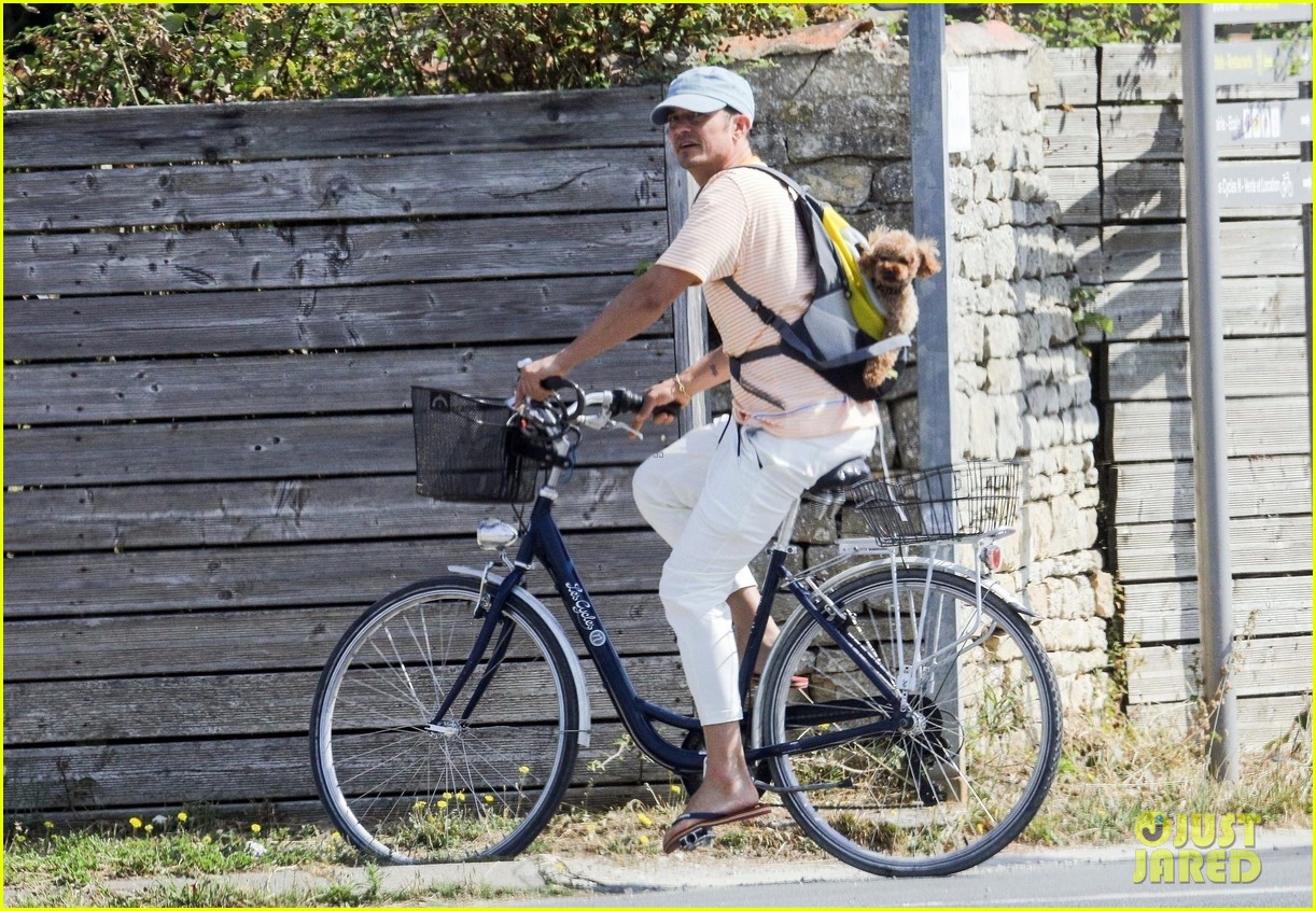 katy perry orlando bloom bike ride with dogs 044320562