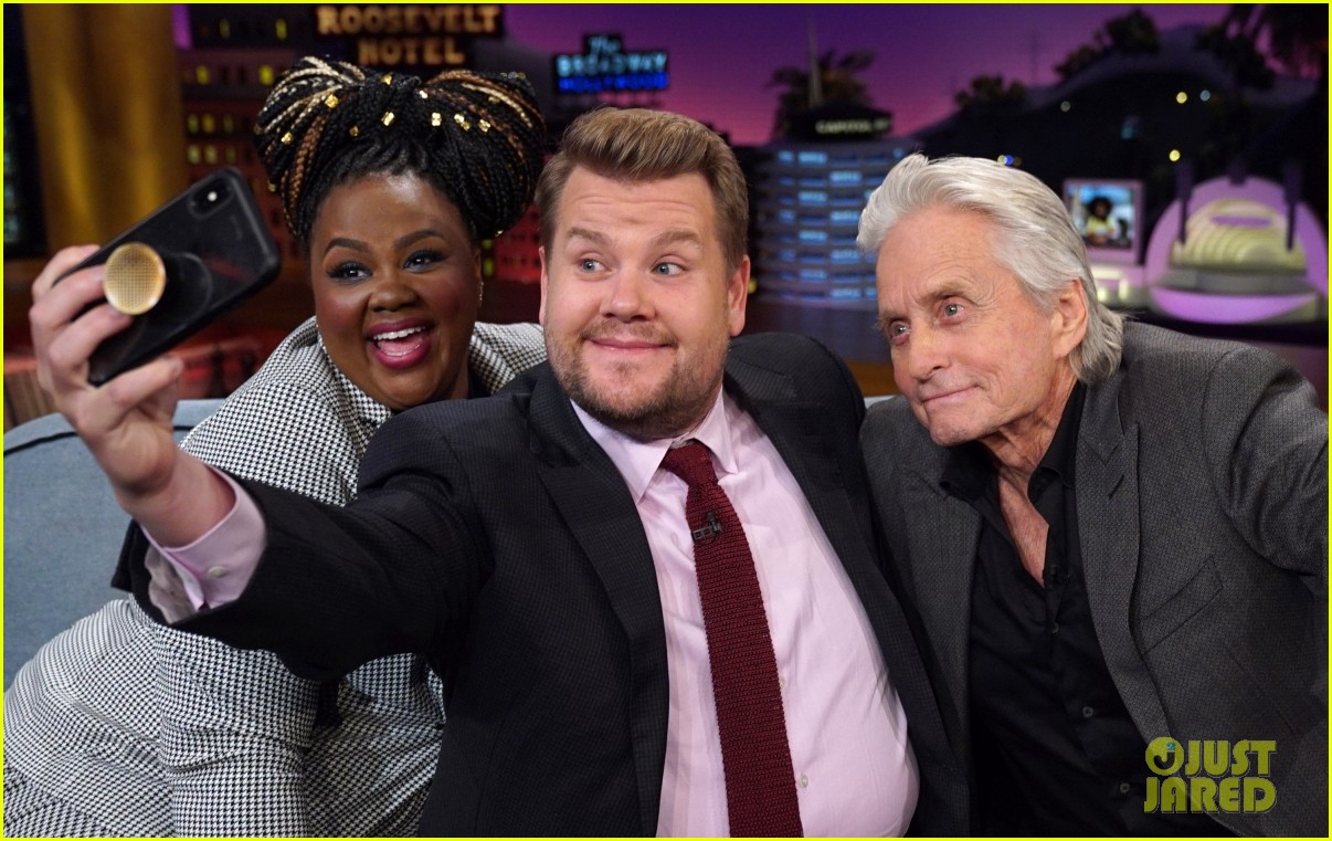 michael douglas plays late late show version of nailed it with nicole byer 054336765