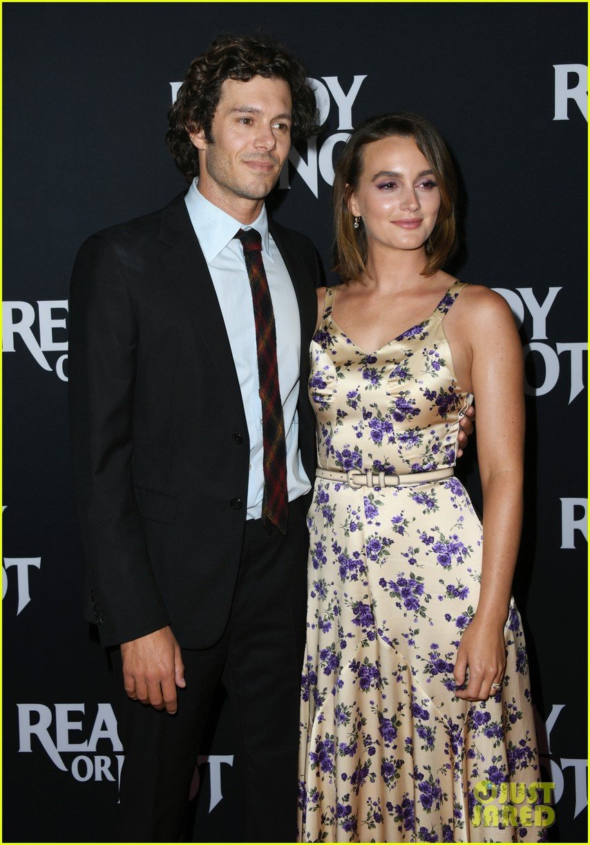 leighton meester supports adam brody at ready or not premiere 05