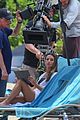 lea michele does yoga while filming her christmas movie 14