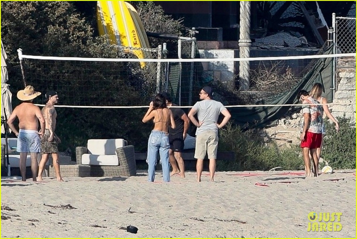 Leonardo DiCaprio Plays Beach Volleyball with Girlfriend Camila Morrone