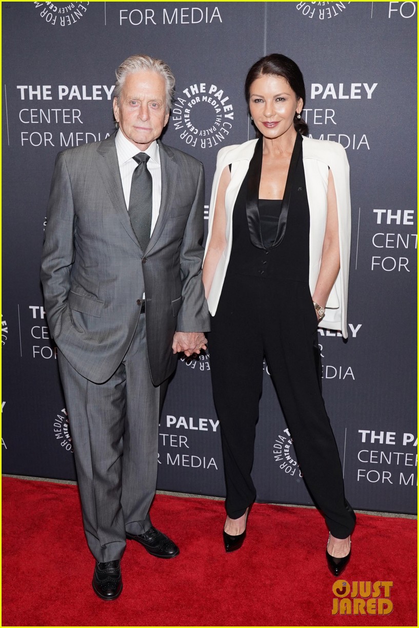michael douglas gets support from catherine zeta jones at paley center honor 064351682