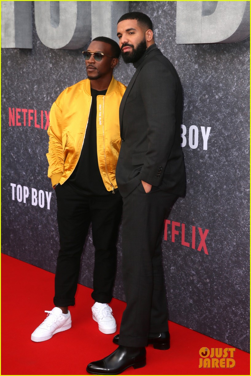drake supports top boy cast at london premiere 114345039