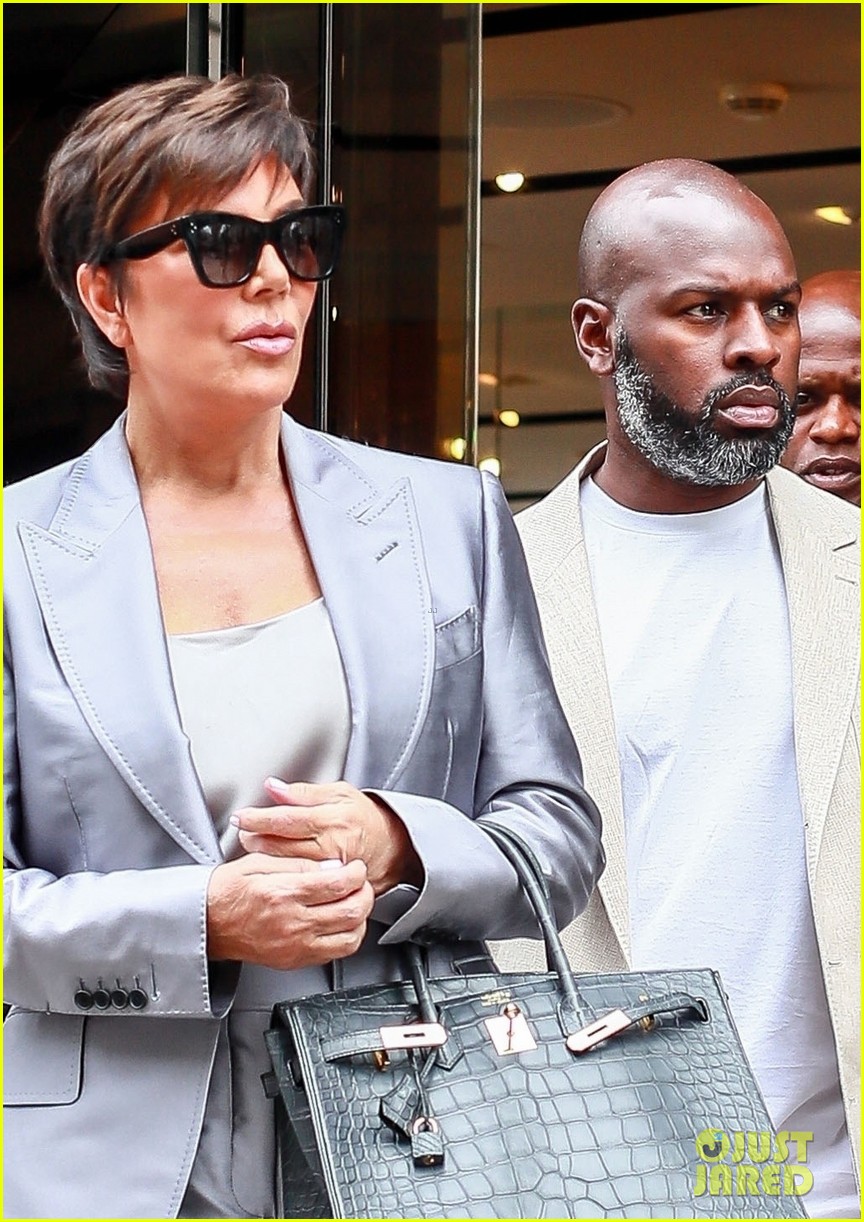 Kris Jenner & Corey Gamble Step Out in Style During Paris Fashion Week