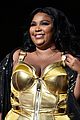 lizzo shines in gold bodysuit on stage at nyc concert 01