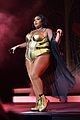 lizzo shines in gold bodysuit on stage at nyc concert 07