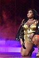 lizzo shines in gold bodysuit on stage at nyc concert 11