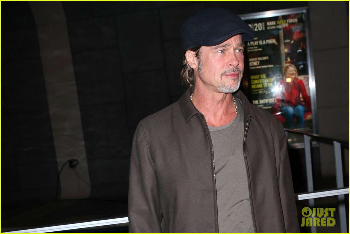 brad pitt attends opening night of a play is a poem 08
