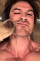 ian somerhalder snaps shirtless selfies with dogs 01