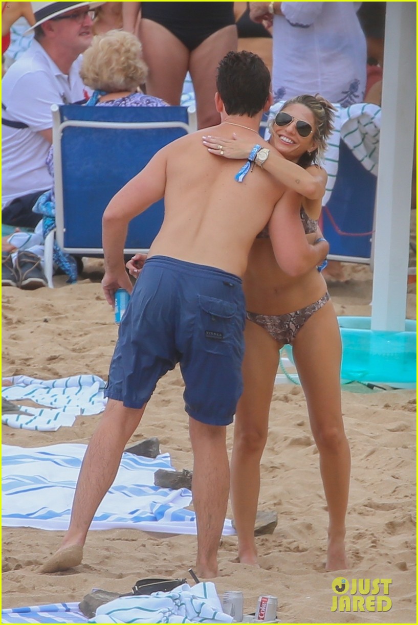 miles teller nina dobrev at the beach hawaii 194344075