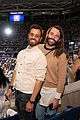 justin theroux jonathan van ness hang out together at us open 20