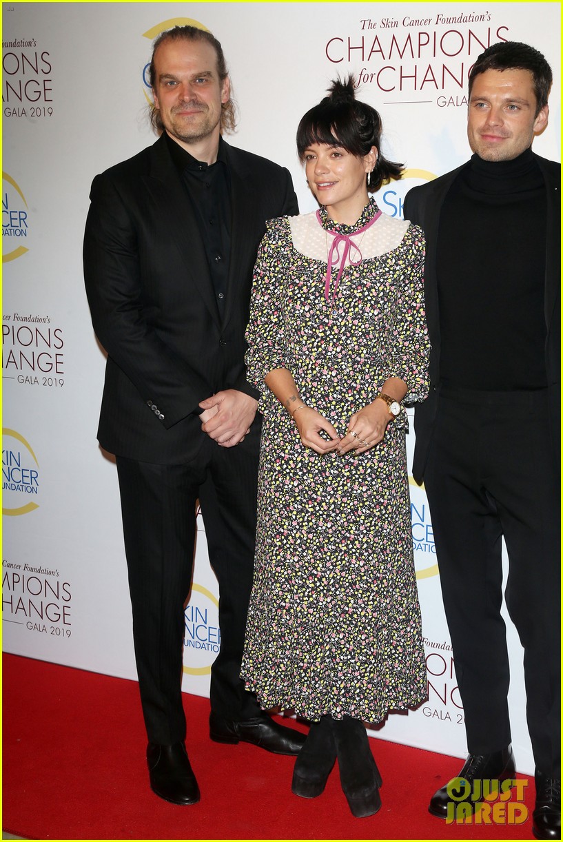 david harbour lily allen red carpet debut champions of change gala 044373421