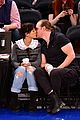 david harbour lily allen share a kiss courtside knicks game 03