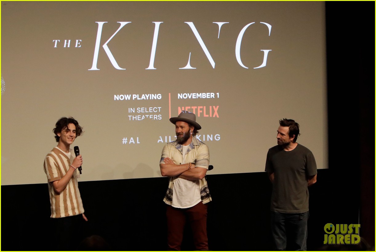 timothee chalamet lily rose depp get support from brad pitt at the king screening 104375472