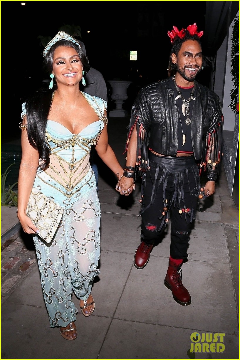 miguel celebrates release of new single funeral with nazanin mandi halloween 034380468