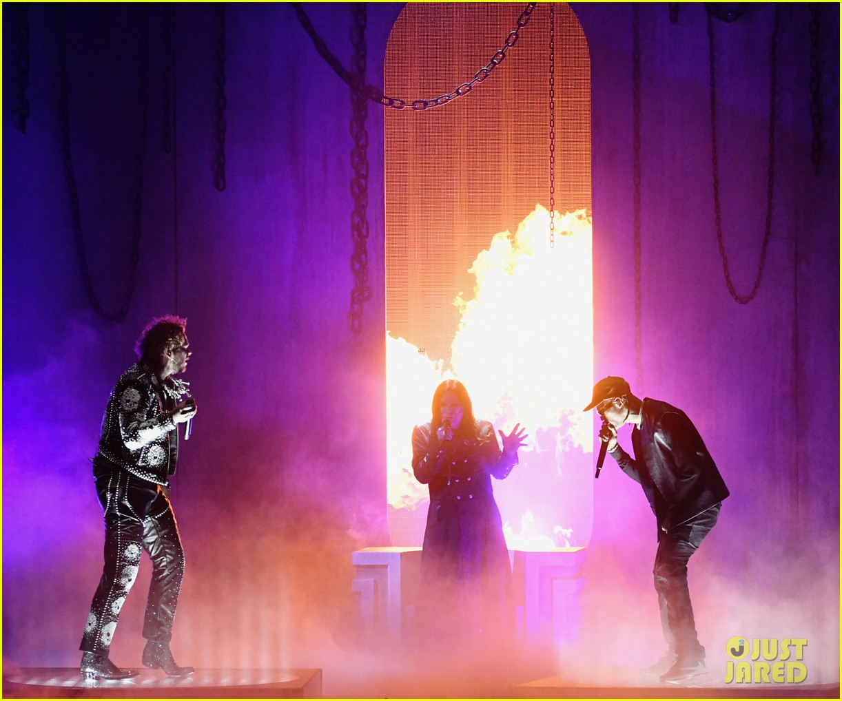 post malone performs with ozzy osbourne travis scott at amas 054393928