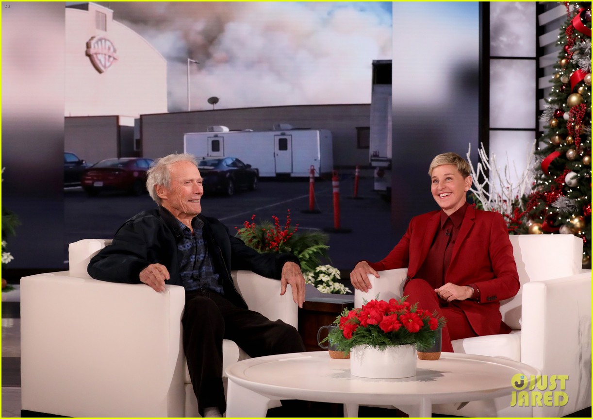 clint eastwood tells ellen he conitnued working despite southern california wildfires 054400419