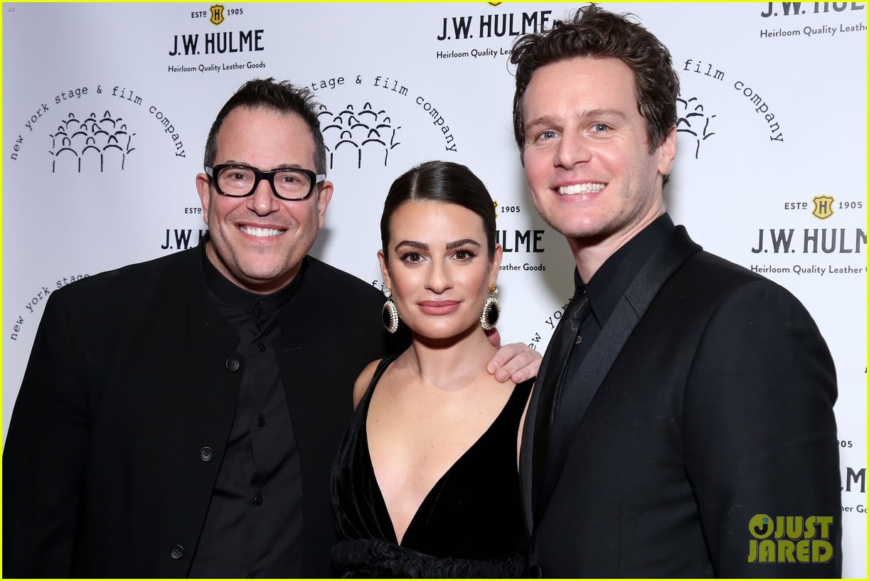 lea michele jonathan groff buddy up for new york stage film winter gala 2019 174400366