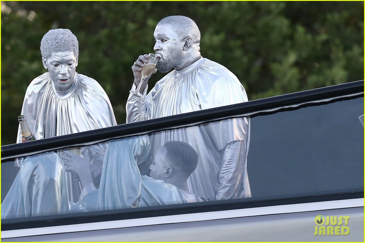 Kanye West Gets Covered in Silver Paint for 'Mary' Opera Performance in