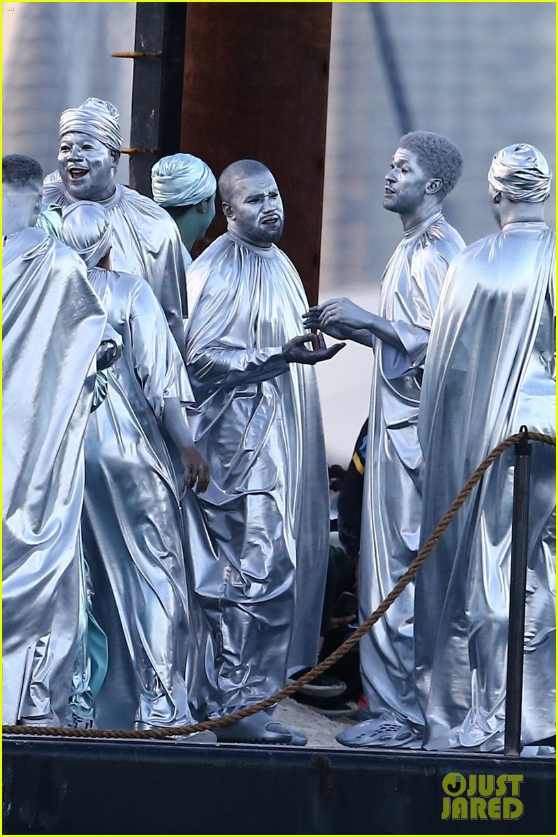 Kanye West Gets Covered in Silver Paint for 'Mary' Opera Performance in