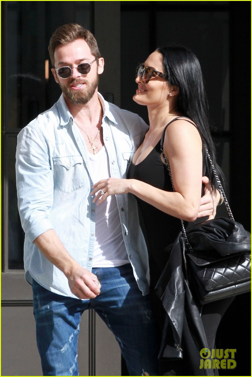 Artem Chigvintsev Cuddles Fiancee Nikki Bella's Baby Bump in Cute PDA