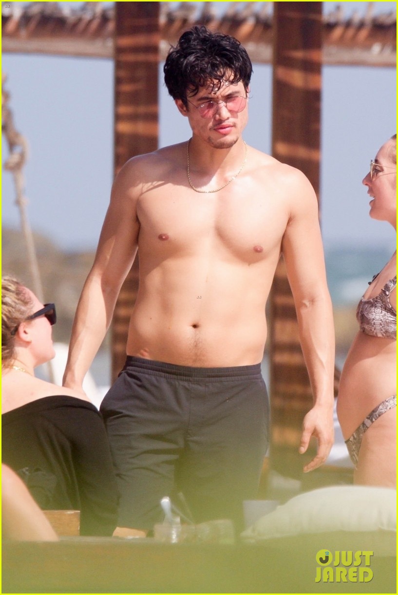 charles melton goes shirtless while vacationing with friends 01