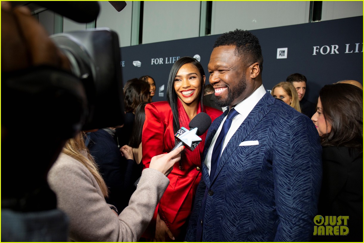 50 cent gets support from girlfriend jamira haines at for life premiere 154430597